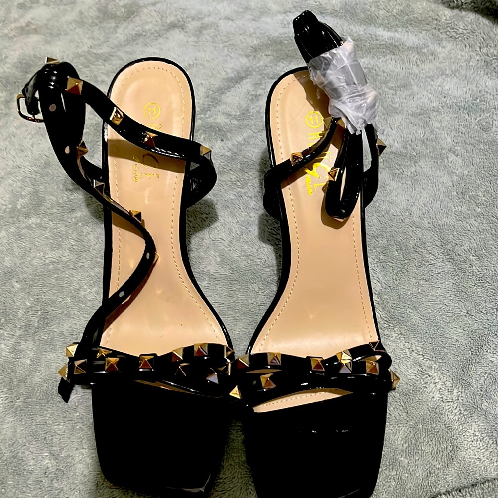 Black Studded Heels